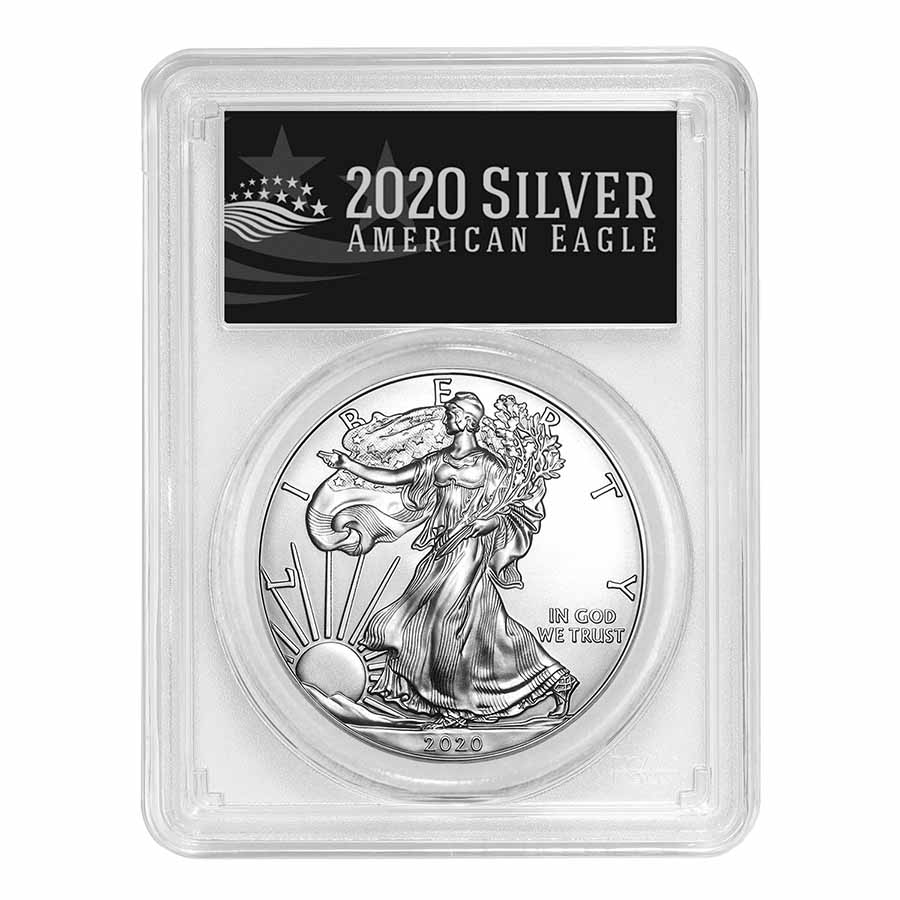 2019 W American Silver Eagle $1 MS69 PCGS West Point Label .999 Fine Silver US Mint